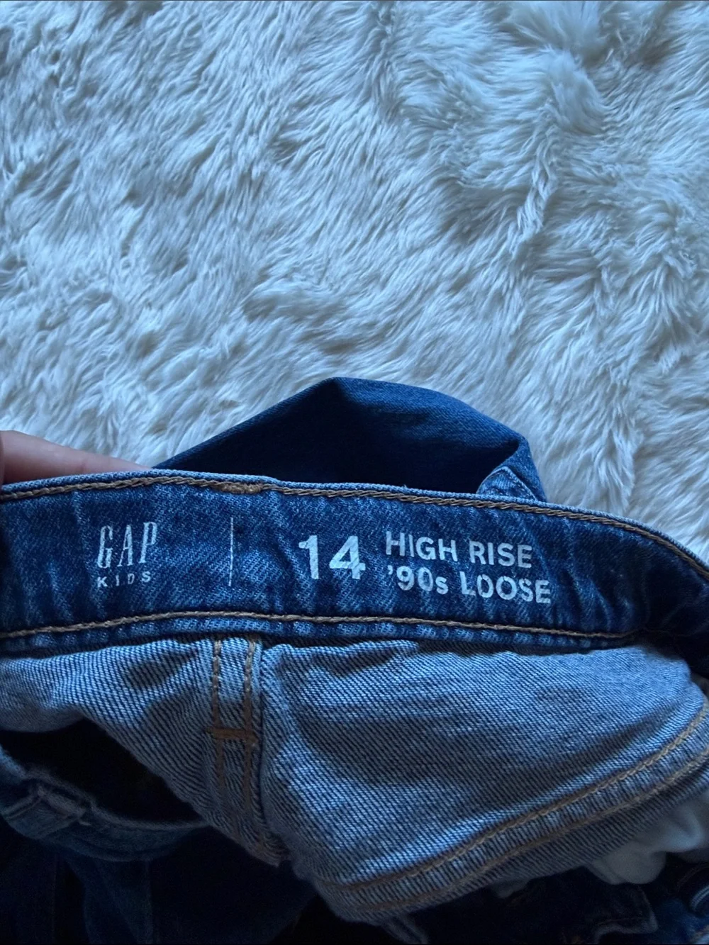 Classic Wide-Leg girls  Jeans in Dark Blue